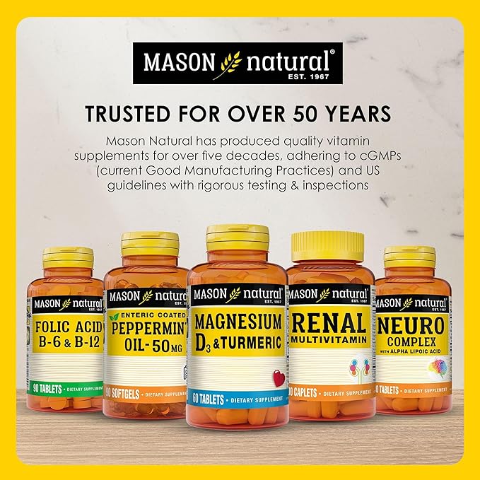 MASON NATURAL Omega3 Fish Oil 200Day Supply 1000mg with EPA and DHA for Joint Support Softgel Pills