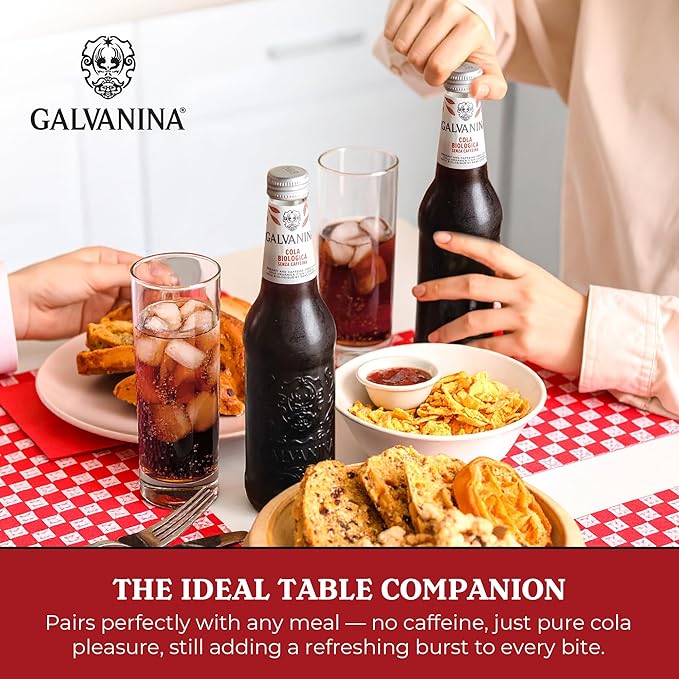 Galvanina Cola – Premium Organic Italian Sparkling Soda 12 fl oz (12 Glass Bottles) | Balanced Effervescent Cola Made with Organic Ingredients.