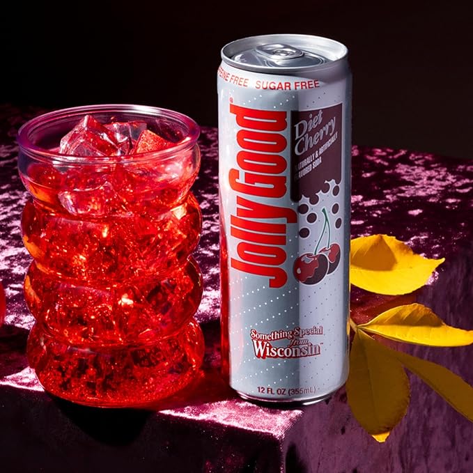 Jolly Good Classic Wisconsin Crafted Diet Soda Variety Pack Low Calorie Drink Caffeine Free Soft Drinks for Adults &amp Kids Soda for Mocktails &amp Cocktails Made in America 12 Oz Cans 12 Pac