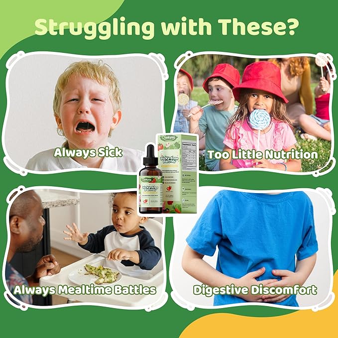 Kids Sulforaphane Supplement Broccoli Sprout Extract Liquid Kids Appetite Booster ( ages 1+) &amp Vegetable Nutrition Gap in Picky Eaters Veggie Supplements with Strawberry Flavor - No Sugar Veg
