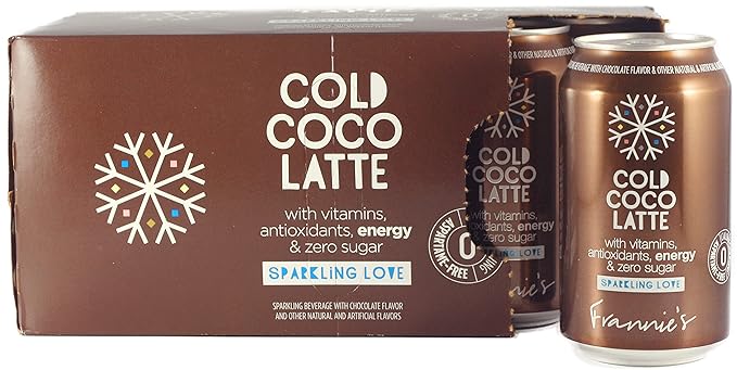 AmishTastes Frannie’s Sparkling Cold Coco Latte Protected With High-Density Foam 12 Oz. (Pack of 8)