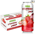 AZRA 100% Strawberry Juice 500ml Cans (Pack of 12) - Fresh Fruit Punch Flavor - Sugar Free Healthy Drinks - 100 Percent Zero Sugar Beverages - Real Berry Liquid Variety 16.9 fl oz