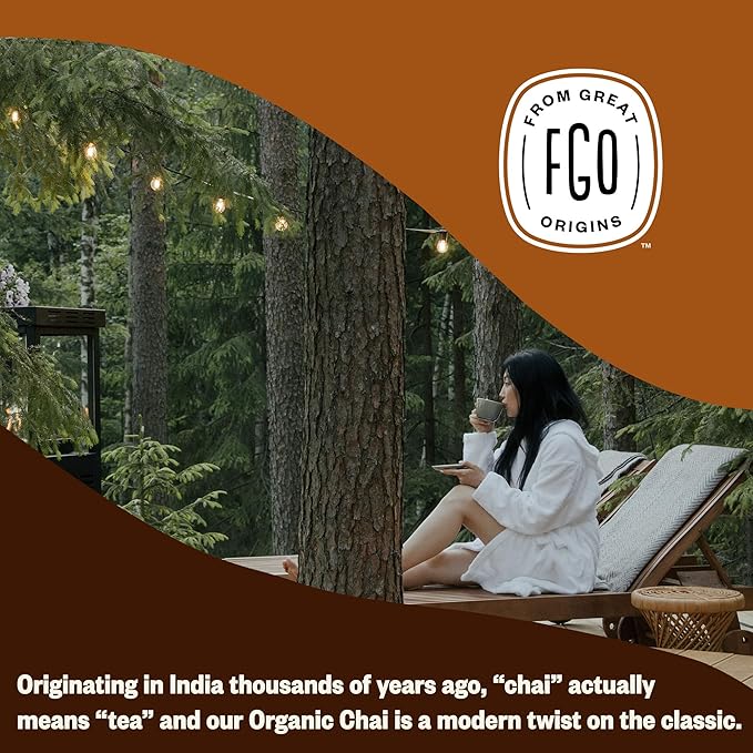 FGO Organic Chai Tea 16 Ounce Loose Leaf Bulk Resealable Bag Packaging May Vary (Pack of 1)