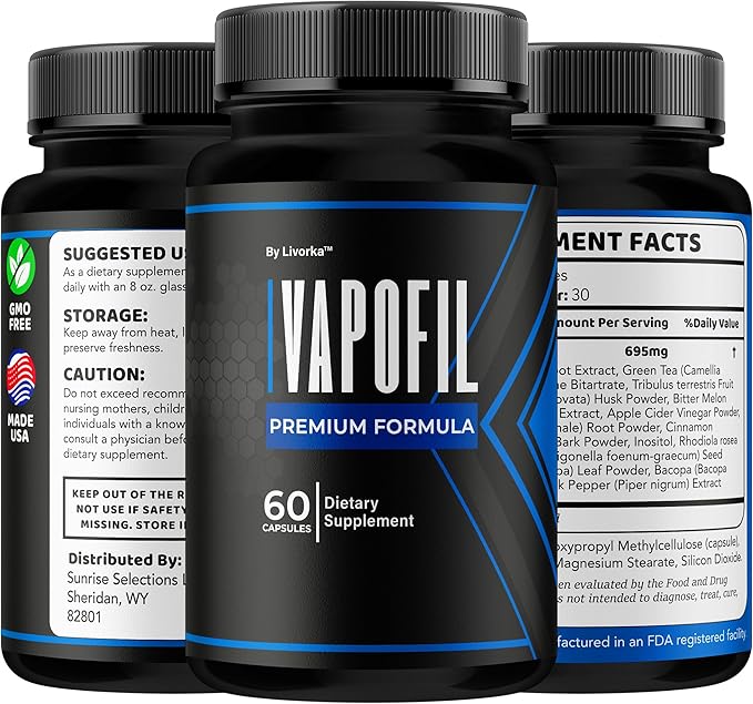(2 Pack) Vapofil Capsules - Official Vapofil Pills Advanced Premium Supplement Support - Maximum Strength All Natural Vapofil Vitamin for Overall Health &amp Wellness Reviews 120 Capsules for 2 Mon