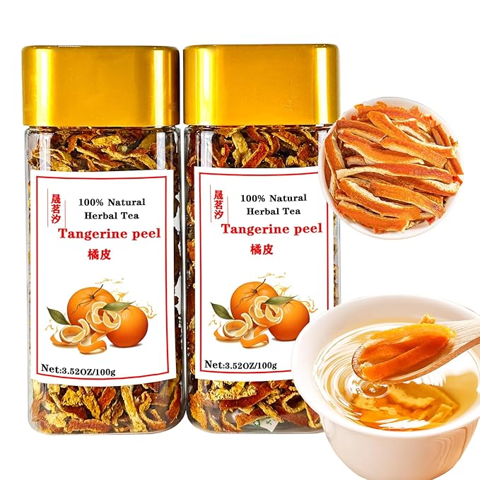 Dried Tangerine Peel Dried Orange Peel Strips 200g/7.05oz Orange Peel Strip Chen Pi Citrus Natural Chinese Herbal Tea 陈皮 橘皮丝 橙皮丝 陳皮