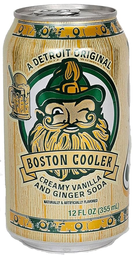 Vernors Ginger Soda (ale) Boston Cooler Edition creamy vanilla 12-pack 12-ounce cans in fridge pack (24-count)