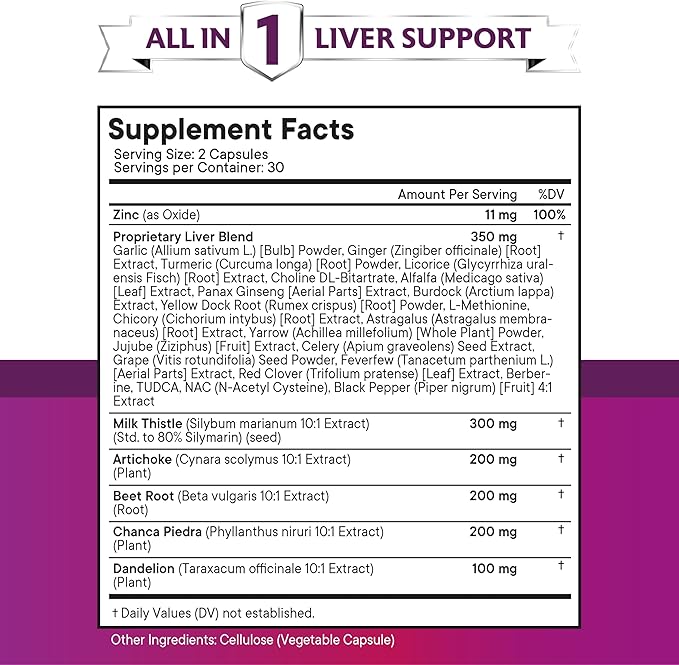 NEW AGE Milk Thistle NAC Chanca Piedra Beet Root Artichoke Dandelion Root Astragalus - Plus TUDCA &amp Ginger - 120 Count