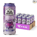 Yerba Mate Energy Drink - Low Sugar Sparkling Tea Cans with Ashwagandha Lion’s Mane USDA Organic Clean Energy Drink with 150mg Natural Caffeine Ola Mate Berry Coconut