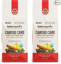 Cardio Care Organic Ground Bagged Coffee – Probiotic Coffee with Cacao Ginger Turmeric &amp Cinnamon – Healthy Superfood Mold Free Vegan Gluten Free - 10 oz (Pack of 2)