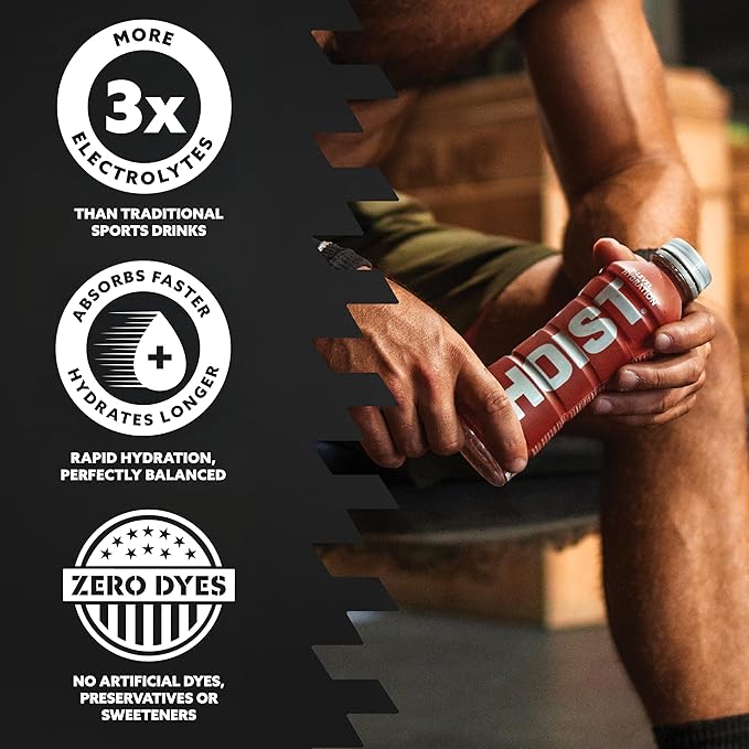 HOIST Premium Military Hydration Electrolyte Drink Powerful IV-Level Hydration Clinically Proven Performance Drink Variety Pack 16 Fl Oz (Pack of 12)