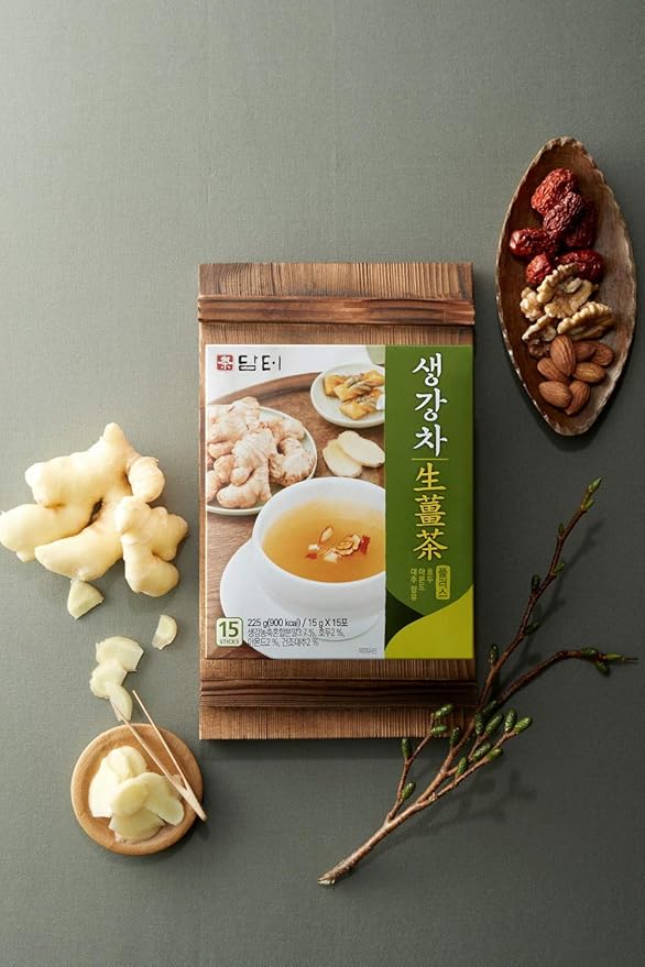 Damtuh Korean Traditional Ginger Tea Plus Ginger Powder 15g x 50 Sticks