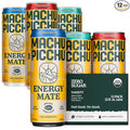 MACHU PICCHU Zero Sugar Energy Mate Drink – Non-Carbonated Yerba Mate 120mg Organic Caffeine Smooth Focus Without Jitters or Crash Low Calorie USDA Organic 12oz Cans (12-Pack-“Variety”)
