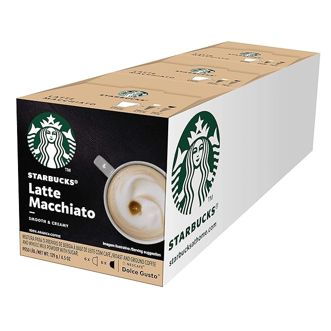 Dolce Gusto Starbucks Coffee Latte Macchiato (Packaging May Vary) 12 Count Pack of 3