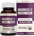 Mannose-C - Organic D-Mannose + Whole Food Vitamin C Natural UTI Support Supplement to Flush &amp Cleanse Urinary Tract Certified Organic Urinary Health for Women Vegan Non-GMO (180 Count)