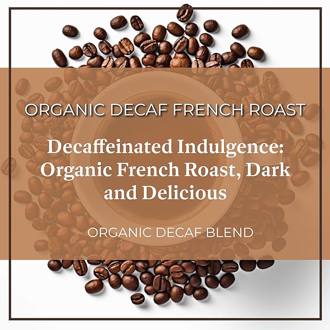 San Diego Coffee Organic French Roast DECAF Dark Roast Whole Bean Coffee 5-Pound Bag Café en grano tostado descafeinado