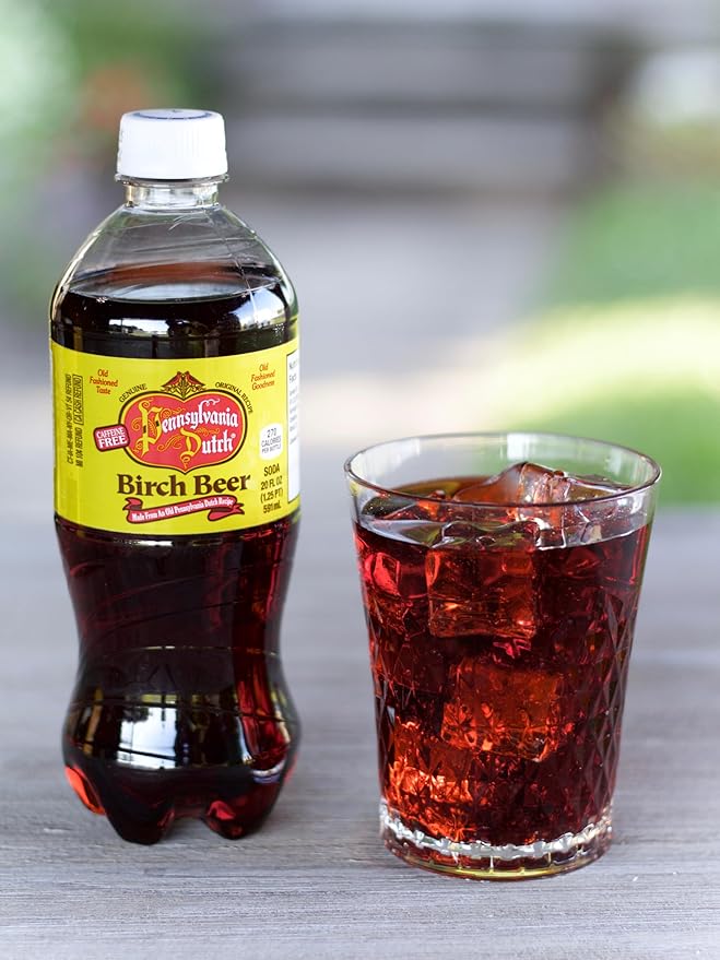 AmishTastes PA Dutch Birch Beer A Dark Old-Fashioned Favorite Amish Drink 20 Oz. (Pack of 4)