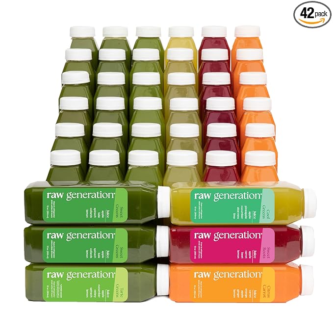 Raw Generation 7-Day Debloat Reset Cleanse – Plant-Based Nutritional Reset for Bloating &amp Digestive Comfort | Cold-Pressed Raw Juice Program to Help You Feel Lighter &amp Less Puffy