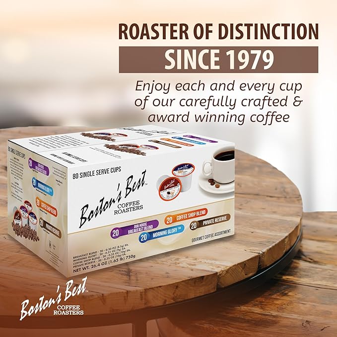 Boston's Best Assorted Variety Blends Single Serve K-Cup Coffee 80 Count (Compatible with 2.0 Keurig Brewers)