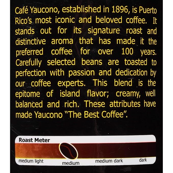 Yaucono Whole Bean Coffee Arabica Medium Roast Bagged 2 Pound (Pack of 2)
