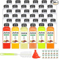 54pcs 8oz Plastic bottles with lids juice bottles with caps Reusable containers and Clear beverage for milk Smoothies juice