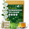 FreshDrinkUS Premium Wormwood Tea - 135 Tea Bags - Handcrafted Herbal Blend Caffeine-Free – Smooth Taste &amp Naturally Refreshing.