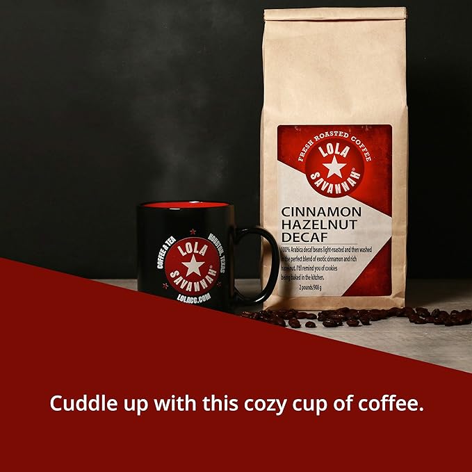 Lola Savannah Cinnamon Hazelnut Whole Bean Decaf Coffee 2lb