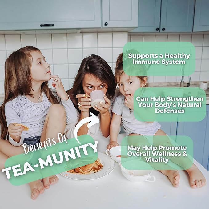 Healthy Immunity and Defense Loose Leaf Tea w/ Echinacea Elderberry Lemon Balm | Organic Herbal Tea | 2 oz (57 gram) | Decaf Vegan Healthy ZERO Caffeine Organic Herbs No Natural or Artificial