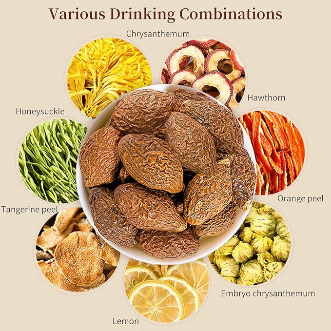 Wanhua Hall Niranjan Phal Malva Nut Sterculia Lychnophora Dried Pangdahai 5.29oz/150g 胖大海 Pang Da Hai Tea Chinese Herbal Tea Good for Throat 胖大海