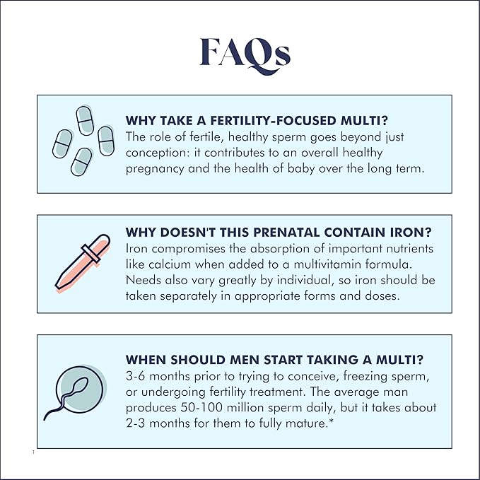 FullWell Men's Multivitamin - Daily Multivitamin for General &amp Reproductive Health - Supports Sperm Health &amp Hormone Balance - Fertility &amp Conception Support - Men's Prenatal - 120 Count (