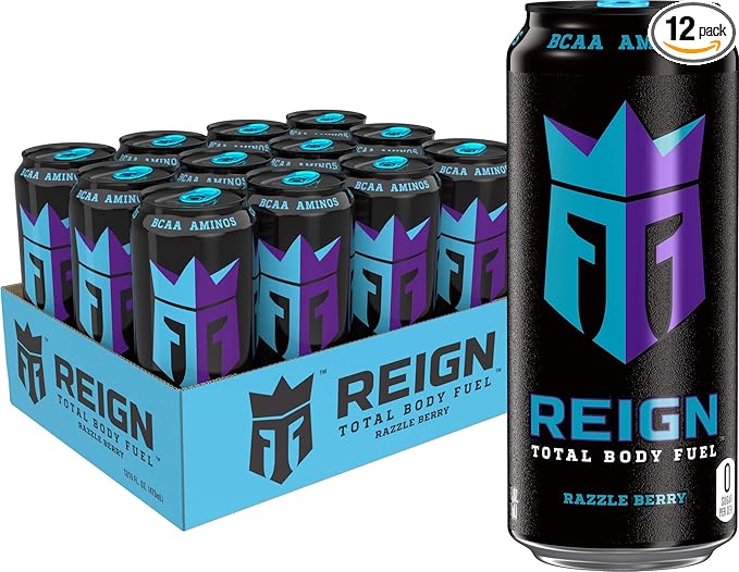 Reign Total Body Fuel Razzle Berry Fitness &amp Performance Drink 16 Ounce | Pack of 12