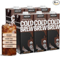 Wandering Bear Espresso Roast Organic Cold Brew Coffee - Extra Strong Bold Smooth No Sugar Added Shelf-Stable Ready to Drink &amp Vegan 100% Organic Iced Cold Brewed Coffee Drink - 32 fl oz 6 p