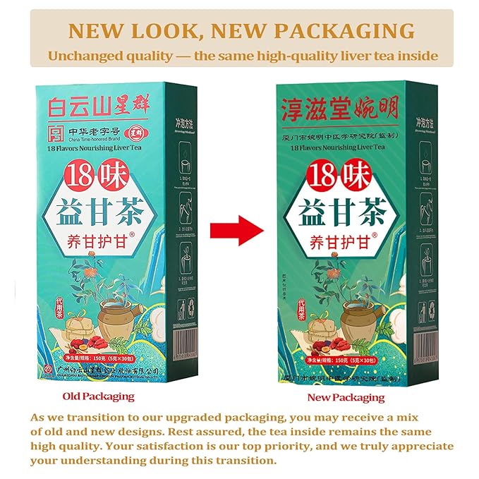 Nourishing Liver TeaDaily Liver Nourishing Tea with 18 Different Herbs for Healthy Liver (3 Boxes 90 Bags)
