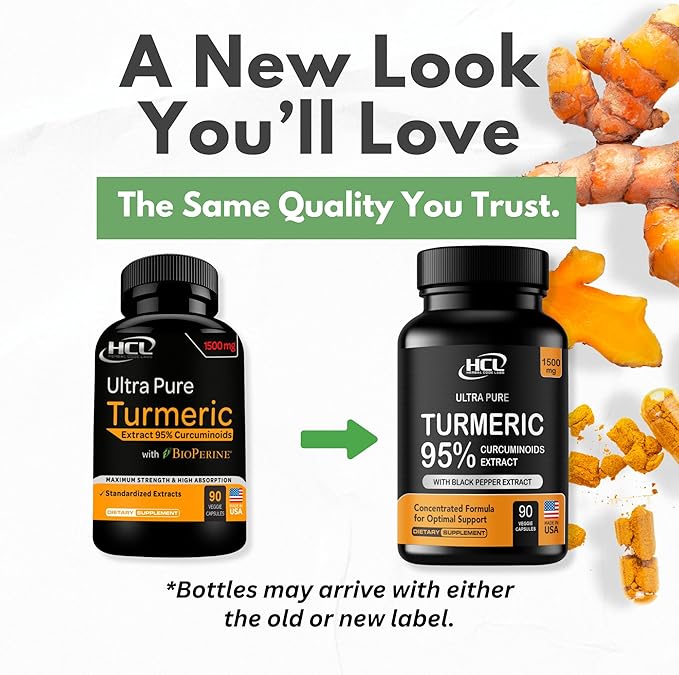 Turmeric Curcumin Extract 1500mg – Full Dose of 95% Curcuminoids with Black Pepper Ginger &amp Cinnamon – High Absorption Turmeric Supplement – Non-GMO Natural Capsules
