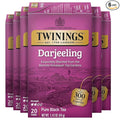 Twinings Darjeeling Black Tea Individually Wrapped Bags 20 Count (Pack of 6) Delicate Light Taste Caffeinated Enjoy Hot or Iced 120 Teabags