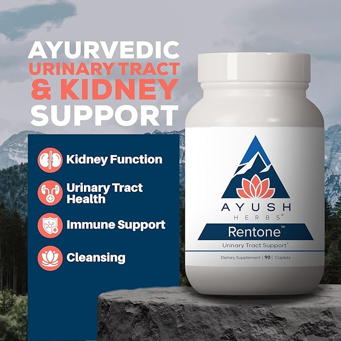 Ayush Herbs Rentone - Kidney Support Supplement with Cranberry Kidney Cleanse Pills for Women &amp Men Urinary Health &amp Bladder Function - 90 Vegetarian Capsules (1 Count)