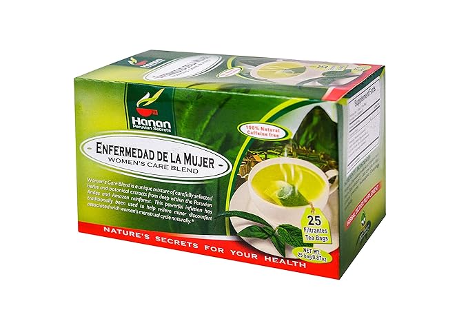 Hanan Peruvian Secrets Enfermedad De La Mujer Herbal Tea | 100% Natural Women’s Care Blend | 25 Tea Bags | Naturally Aids in Relieving Minor Discomfort from Menstrual Cycle - 3 Pack