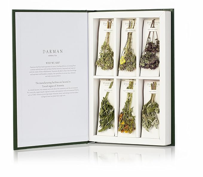 DARMAN Herbal Organic Tea Green book- 12 items (6 types x 2)