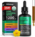 Mullein Drops for Lungs - USDA Organic Mullein Supplement with Arjuna - Made in USA - Lung Detox for Smokers Bronchial Cleanse with for Respiratory to Clear Lungs Break Up Mucus* 4 oz