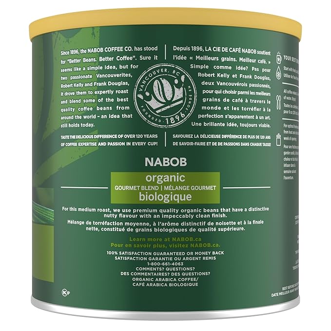 Nabob Organic Gourmet Blend Ground Coffee 915g/32.3 oz. {Imported from Canada}