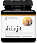 Youtheory Shilajit - PrimaVie Himalayan Shilajit Capsules - Supports Energy Stamina &amp Endurance* - Gluten Free - 60 Capsules (30-Day Supply)