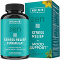 WellPath Zen Stress Relief Supplement + Mood Support | Calm Stress &amp Energy Support | Ashwagandha Root Rhodiola Rosea L-Theanine Lemon Balm | Herbal Capsules 60 Ct