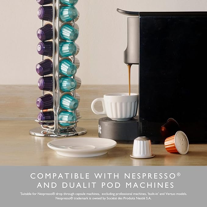 Dualit Original Line Compatible* Decaf Recyclable Aluminium Coffee Capsules by Dualit | 120 Pack - 12 X 10 Pk - 120 Servings of Premium Eco Friendly Coffee Pods - 100% Recyclable Original Line Compati