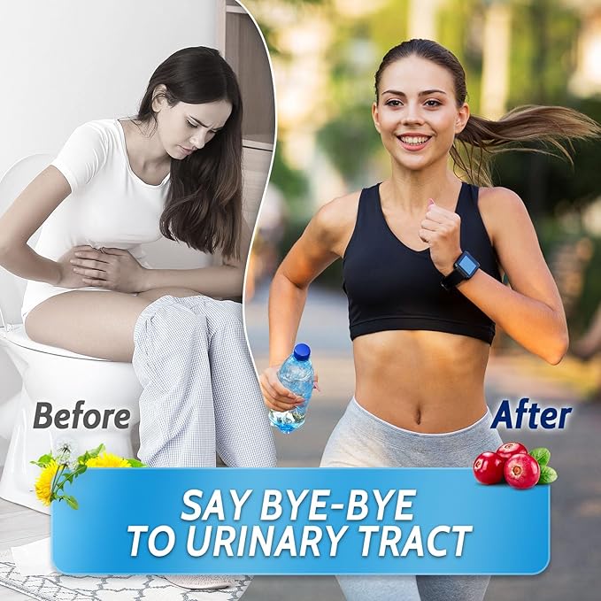 5 in 1 Cranberry Supplement for Women 36mg PAC 100% Soluble D-mannose Dandelion Herb Mulberry Uva Ursi Leaf Natural Urinary Tract Health Support Cranberry Pills UTIs Prevention 90 Caps