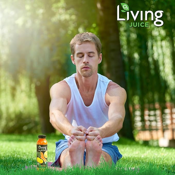 O2 Living Juice Cold Pressed Drink - 5-Day Organic Juice Cleanse Pack - No Added Sugars or Water Natural Sweetness from Fruits Rich in Nutrients &amp Vitamins - Refreshing &amp Non-GMO - 40 Pack