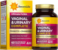 Renew Life Women's Wellness Vaginal and Urinary Probiotic and Cranberry Supplement Probiotic Supplement for pH Balance for Women Digestive Health Dairy Soy and Gluten-Free 3.5 Billion CFU 60 Ct