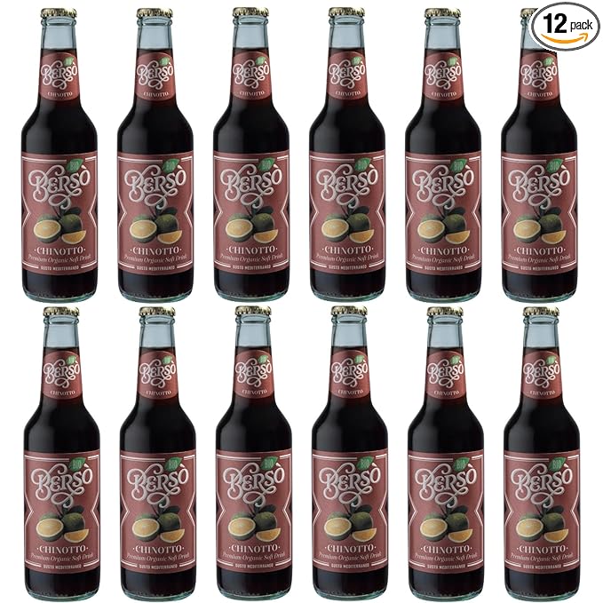 Berso Chinotto Italian Soda 12-Pack – Authentic Sparkling Bitter Orange Soft Drink – Classic Italian Citrus Beverage for Aperitivo Cocktails &amp Refreshing Moments – Imported Mediterranean Soda