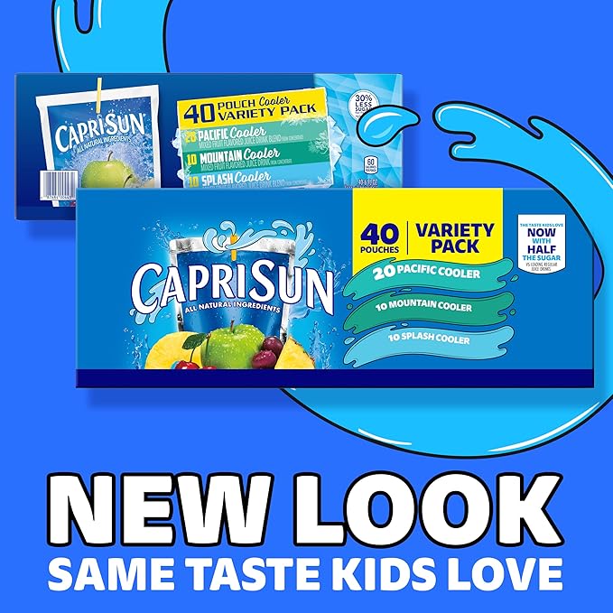 Caprisun Juice Variety Pouches Coolers Pack as Original 40 Count