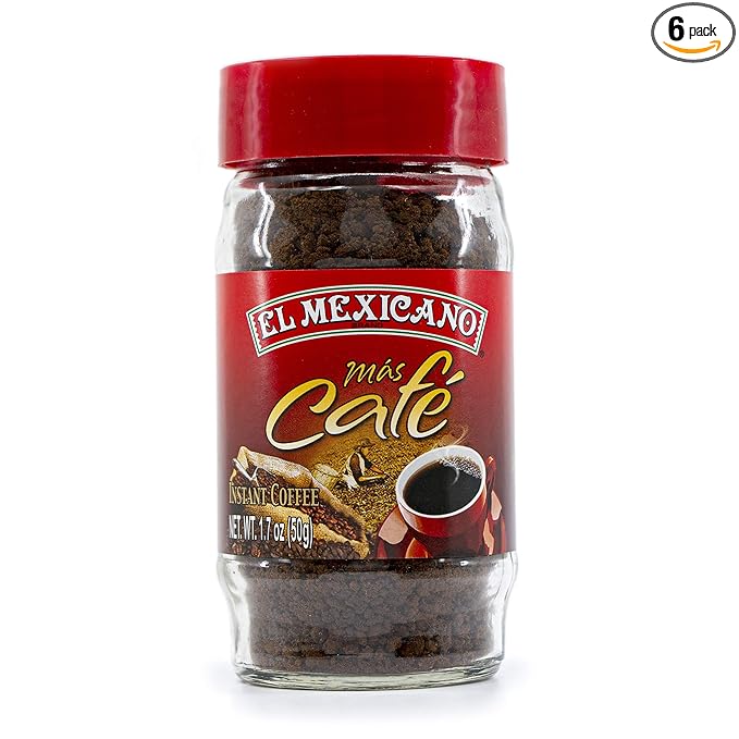 El Mexicano Instant Coffee 1.7 oz (6 pack)