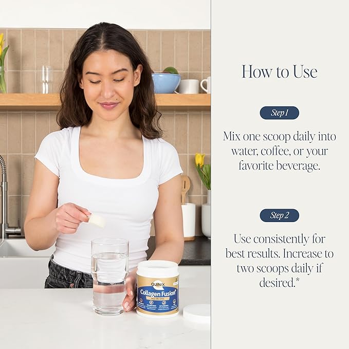 Advanced Beauty Collagen for Skin Elasticity Hair &amp Nails | Collagen Fusion+ 7-in-1 with VERISOL® Peptides ImmunoLin® IgG Hyaluronic Acid &amp Probiotics | Gut &amp Immune Support | Unflavore