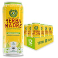Yerba Madre Organic Yerba Mate Low Sugar Bravo Mango 150mg Natural Caffeine Energy Drink Alternative No Jitters or Crash 15.5 Oz (Pack of 12)